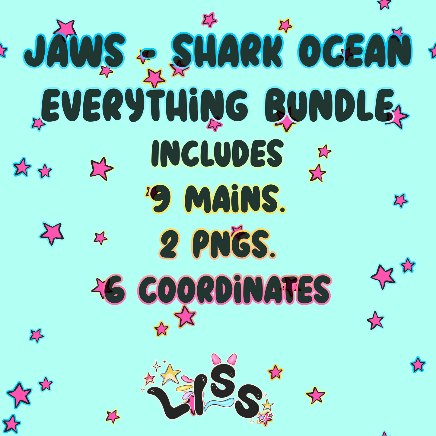 2024 - Lyss Doodles - BUNDLES - Shark Ocean -  24LD068