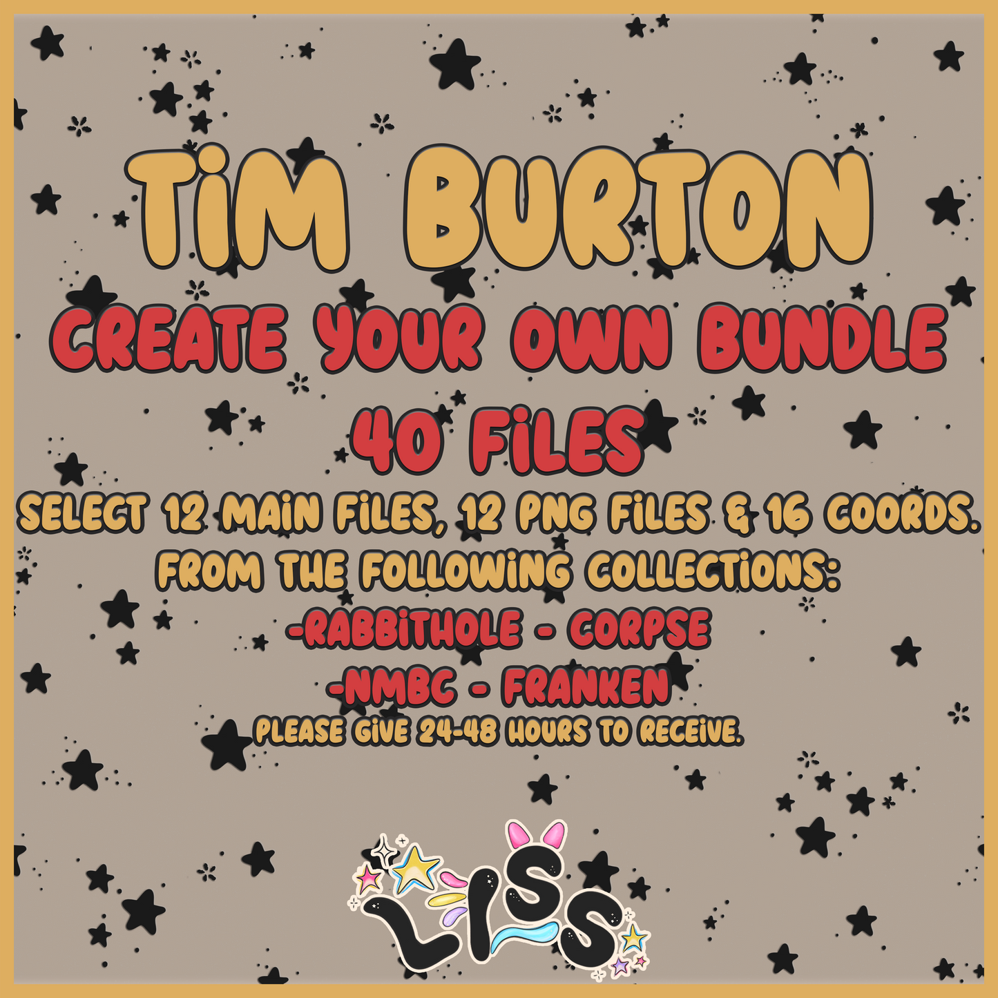 2024 - Lyss Doodles - Create your own Burton Bundle. (Select from all 4 collections)