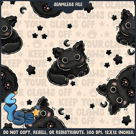 2025 - Lyss Doodles - Seamless - Mains - Bats & Cats - 25LD008