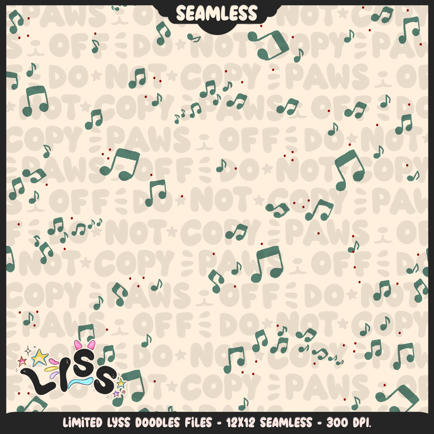 Lyss Doodles - Seamless - Coordinate - Mystery Files - #3