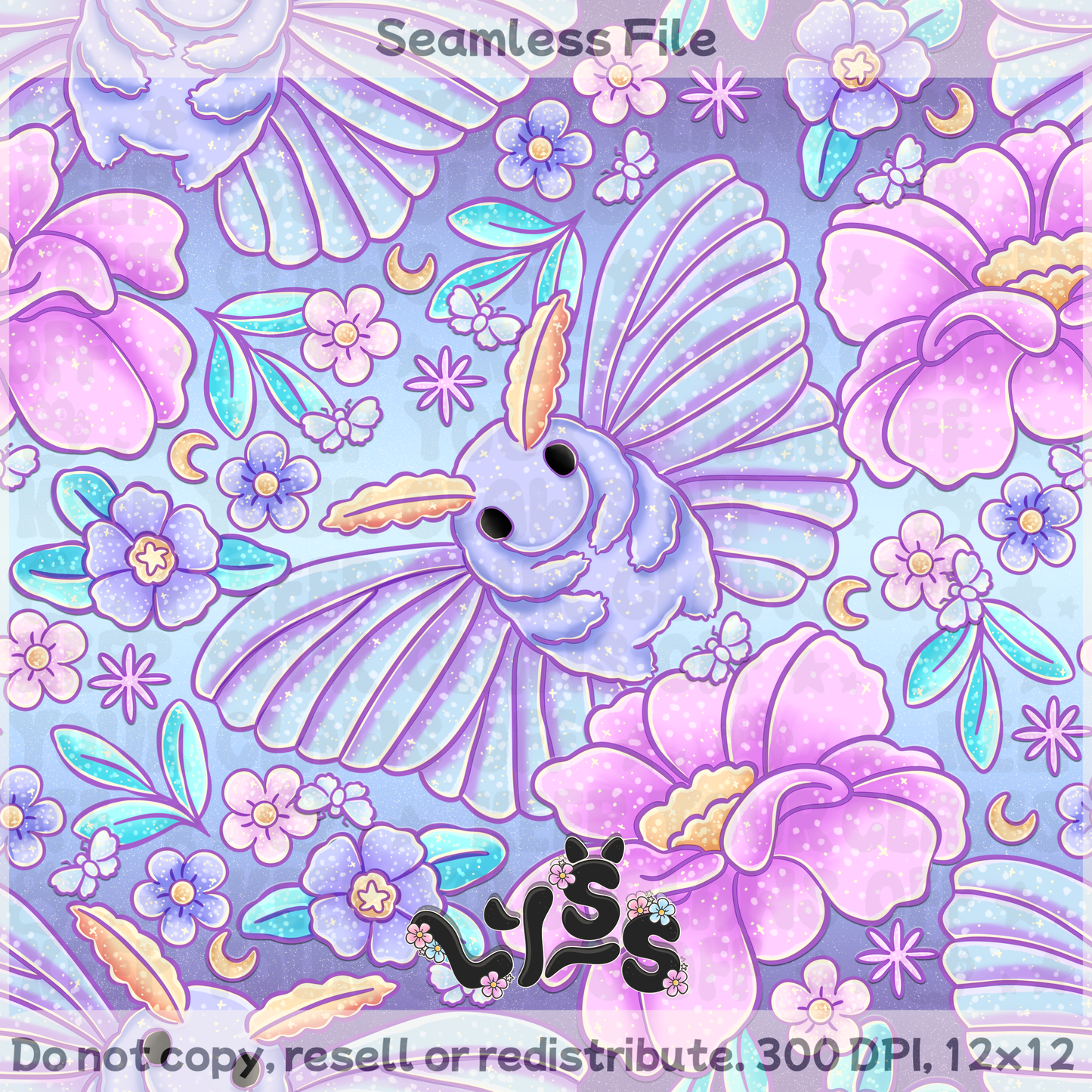 2025 - Lyss Doodles - Seamless - Lyss Doodles - Celestial Garden - 25LD023