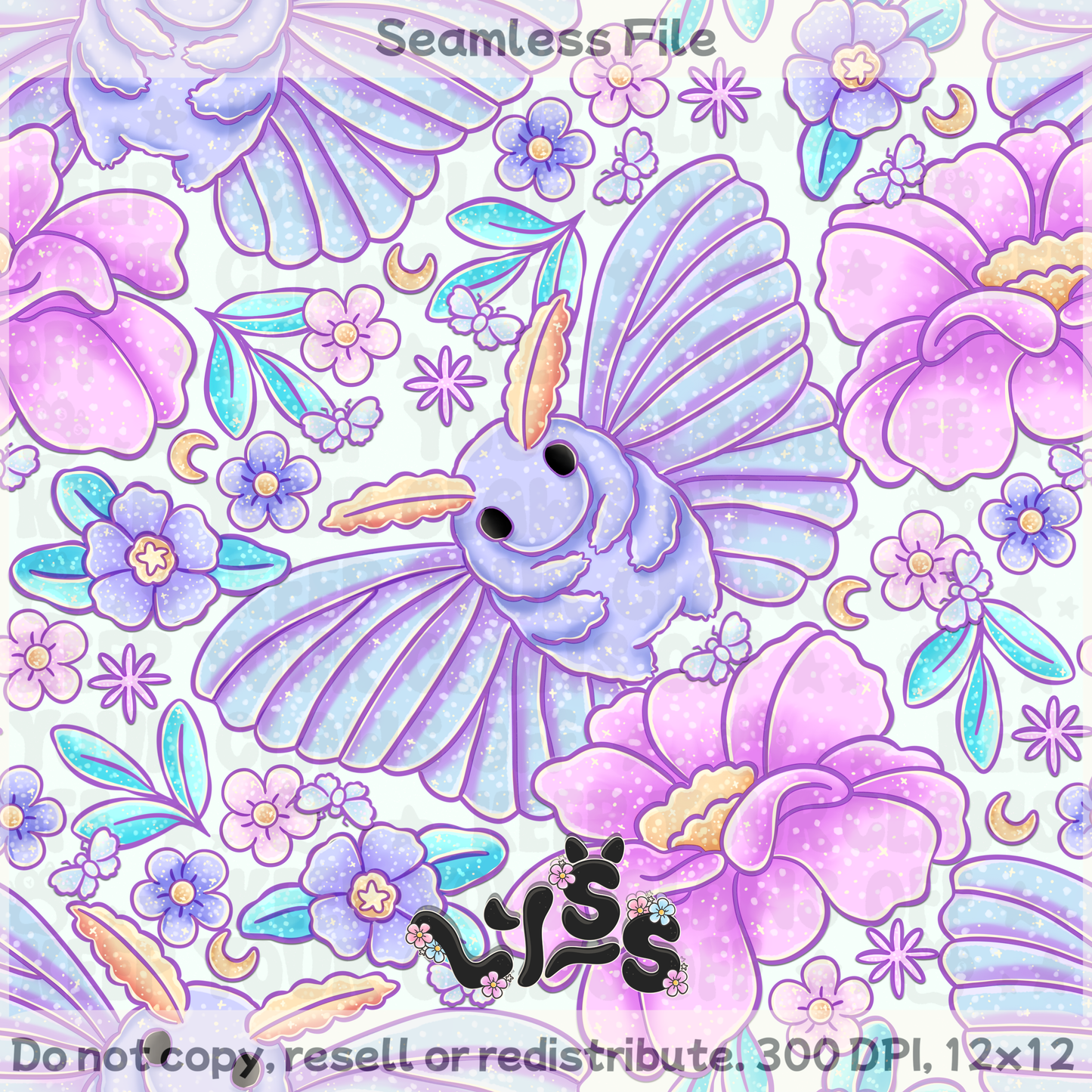 2025 - Lyss Doodles - Seamless - Lyss Doodles - Celestial Garden - 25LD023