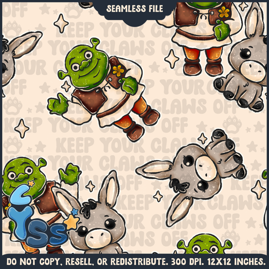 2025 - Lyss Doodles - Seamless - Mains - Colour Collab - Swamp  - 25LD002