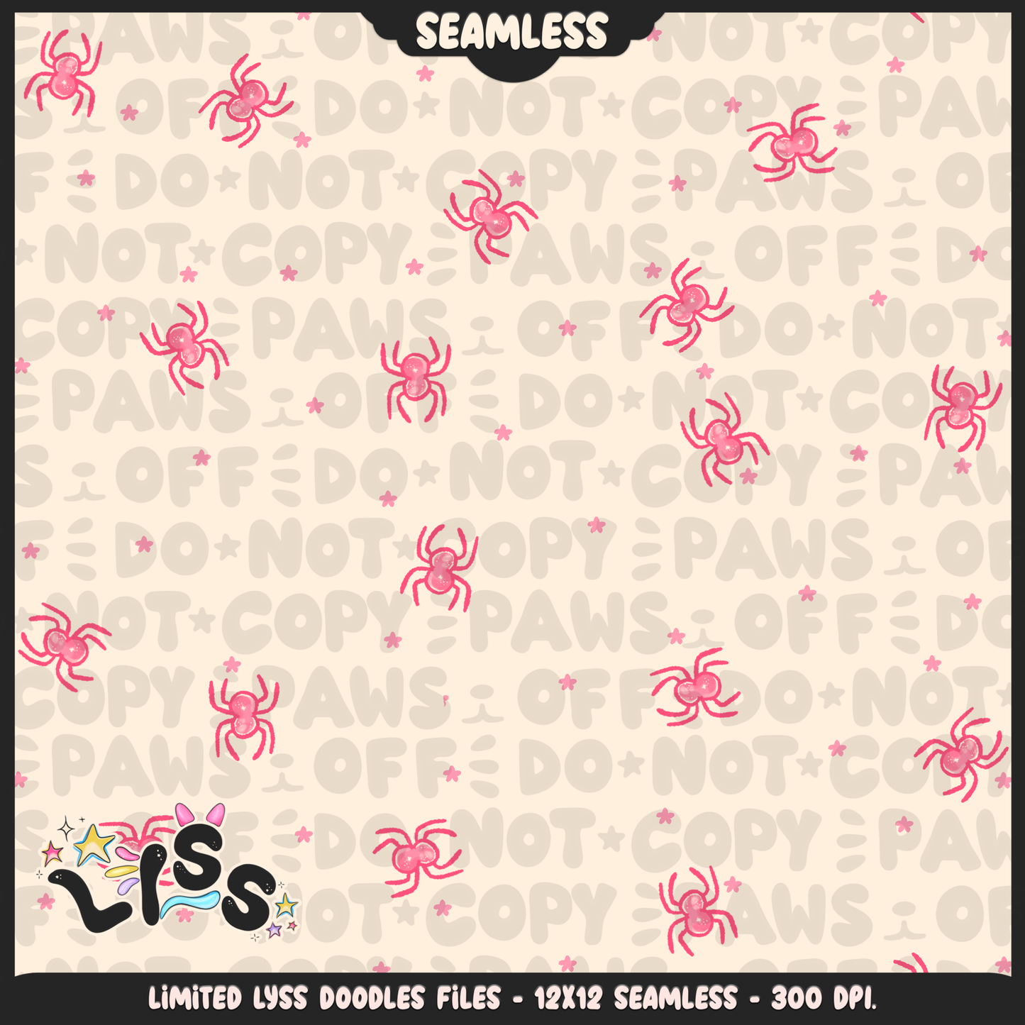 2024 - Lyss Doodles - Coordinates -  Spooky Pink Bows - 24LD065