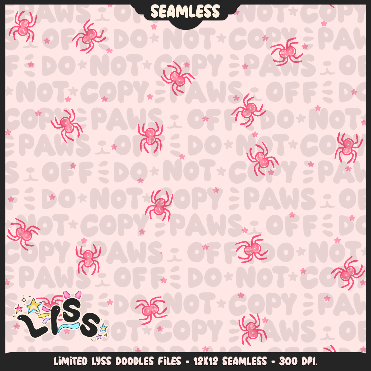 2024 - Lyss Doodles - Coordinates -  Spooky Pink Bows - 24LD065