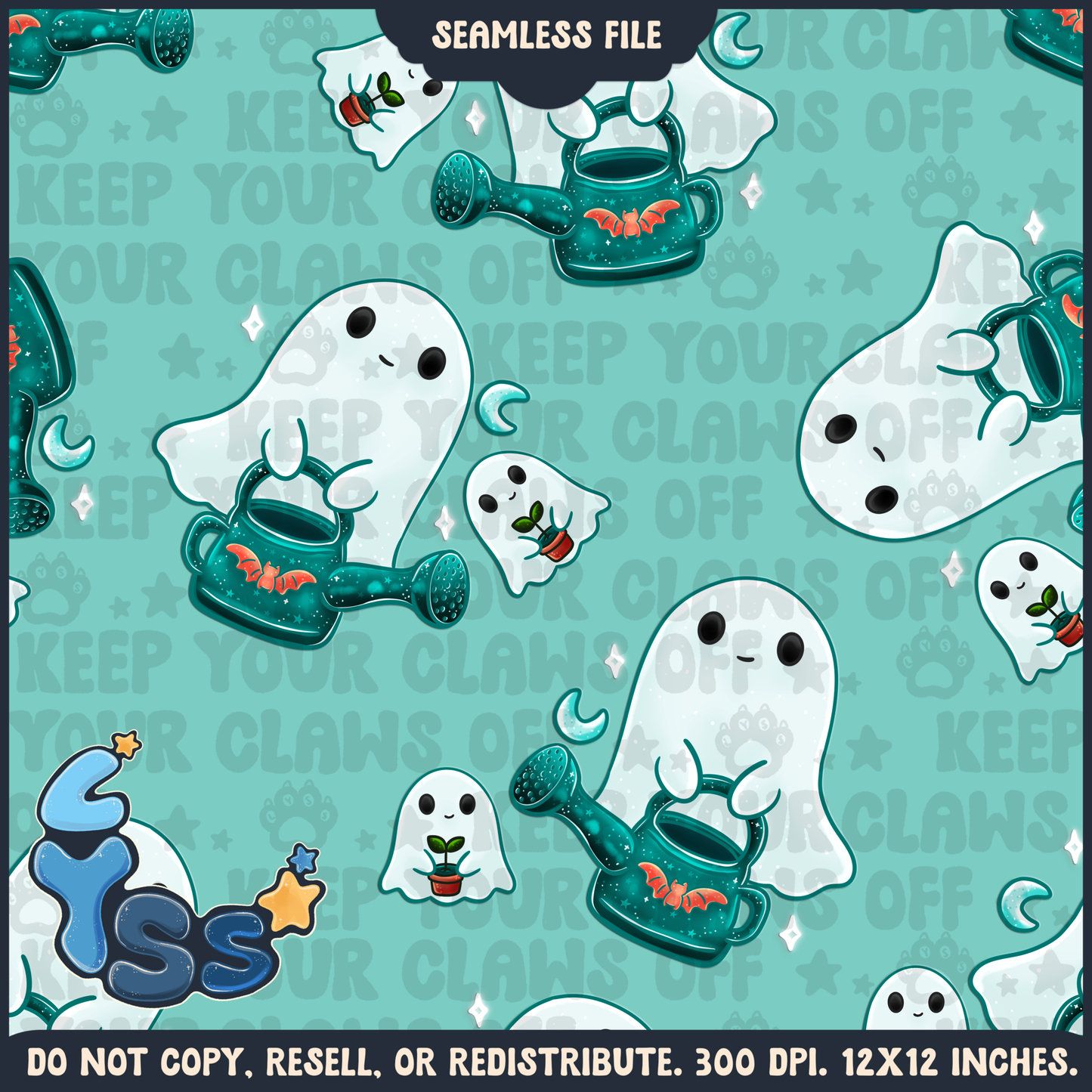 2025 - Lyss Doodles - Seamless - Mains - Spooky Sprouts - 24LD012