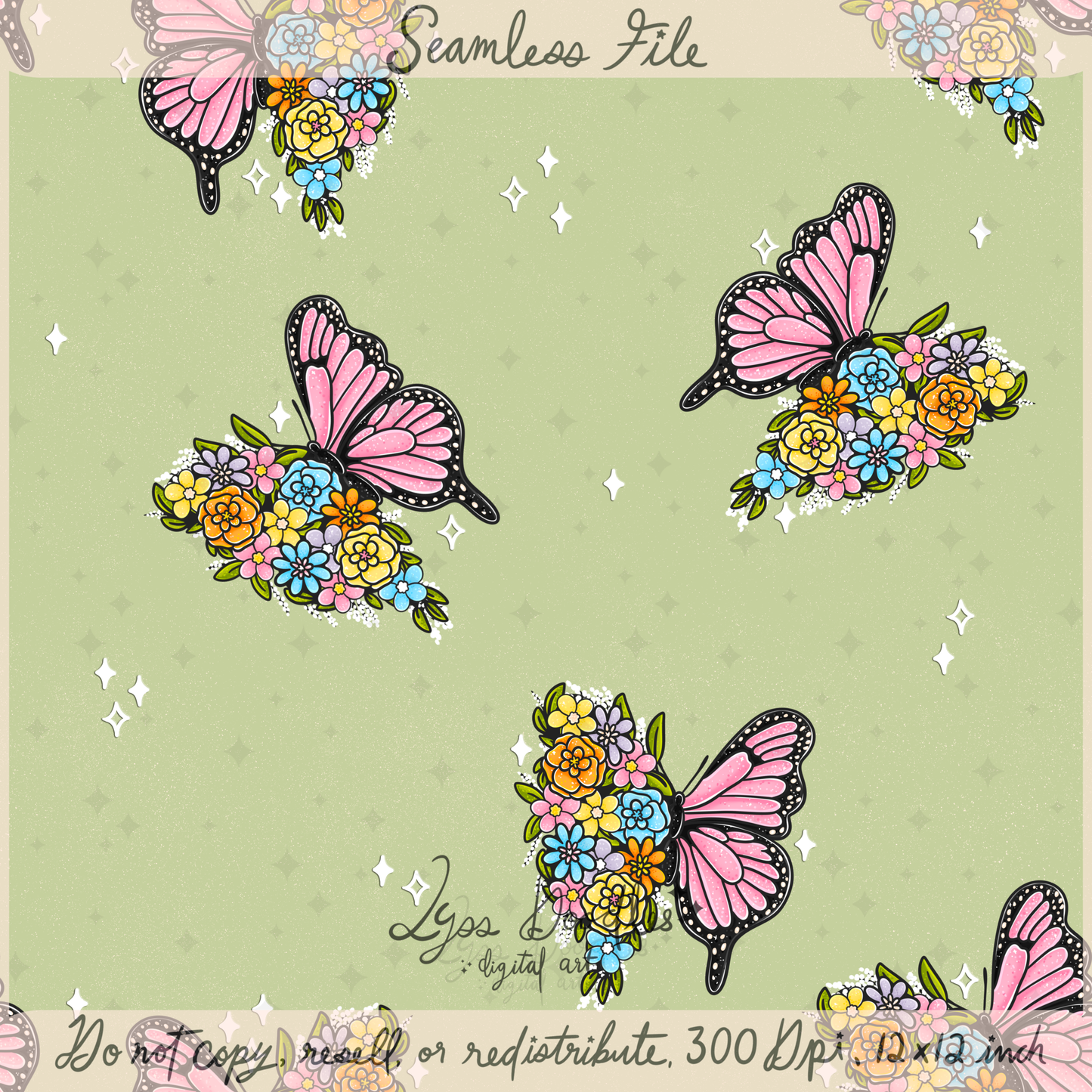 2025 - Lyss Doodles - Seamless - Mains - Springtime Hopper - 25LD015