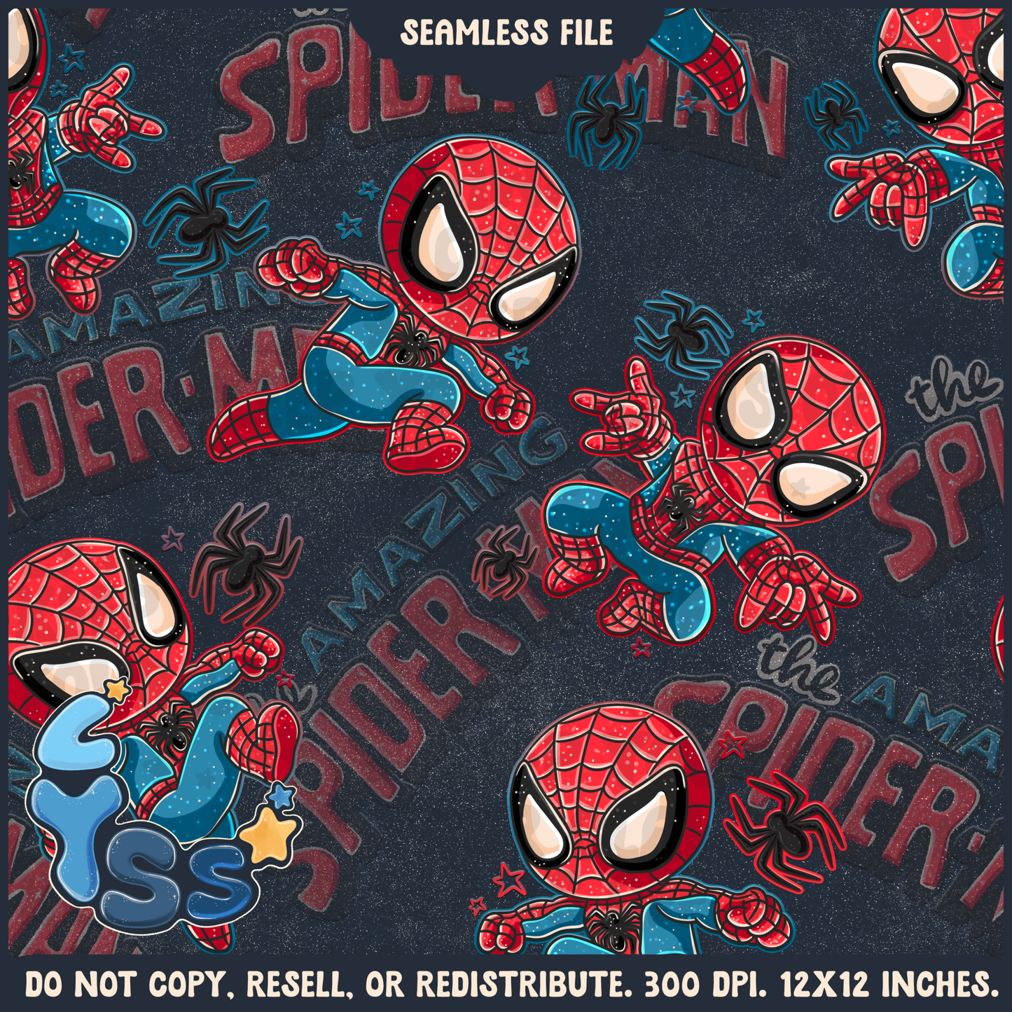 2024 - Lyss Doodles - Seamless - Mains - Superhero Collection - Webber - 24LD086