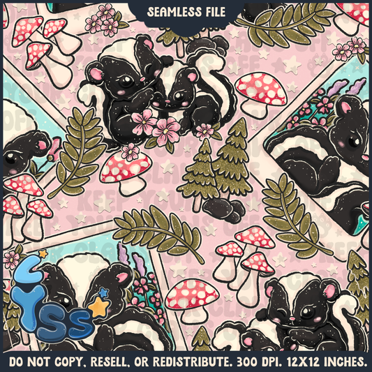 2024 - Lyss Doodles - Seamless - Mains - Woodland Animals -  24LD082