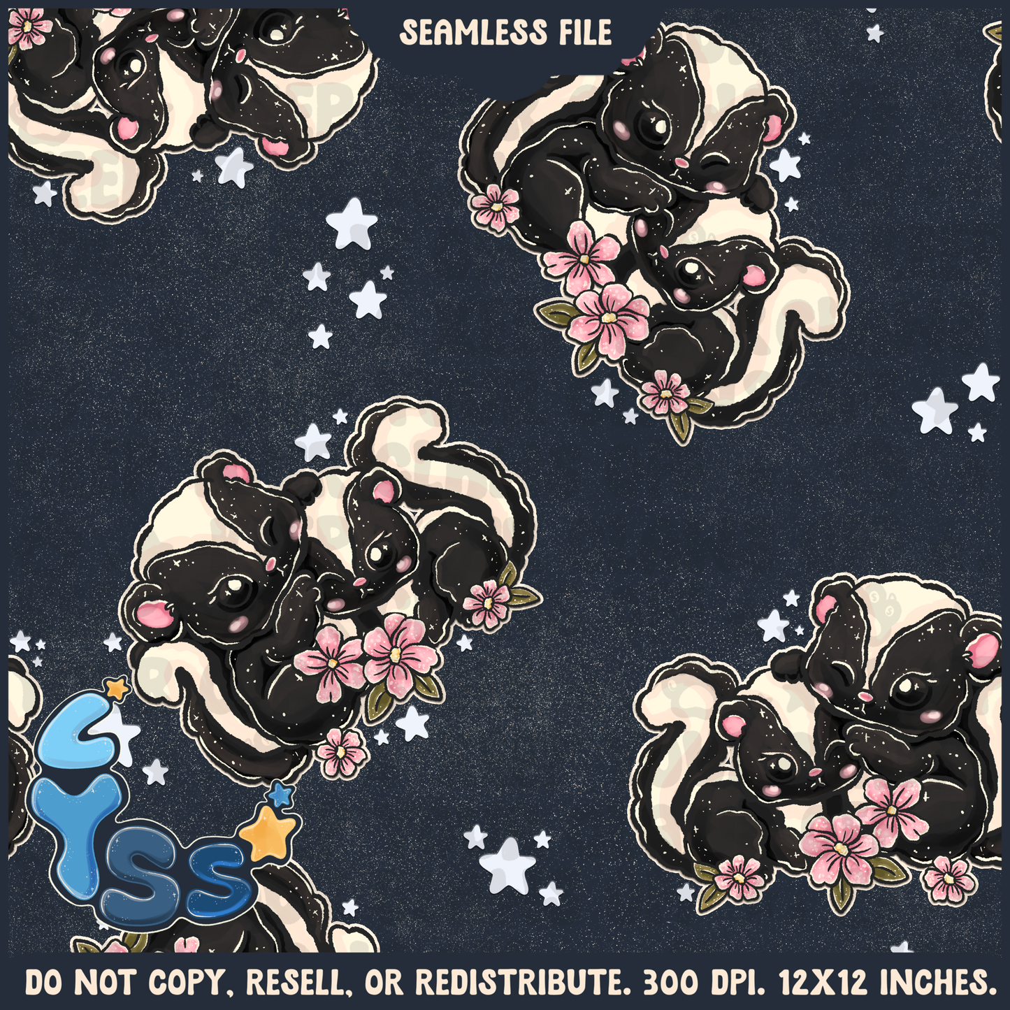 2024 - Lyss Doodles - Seamless - Mains - Woodland Animals -  24LD082