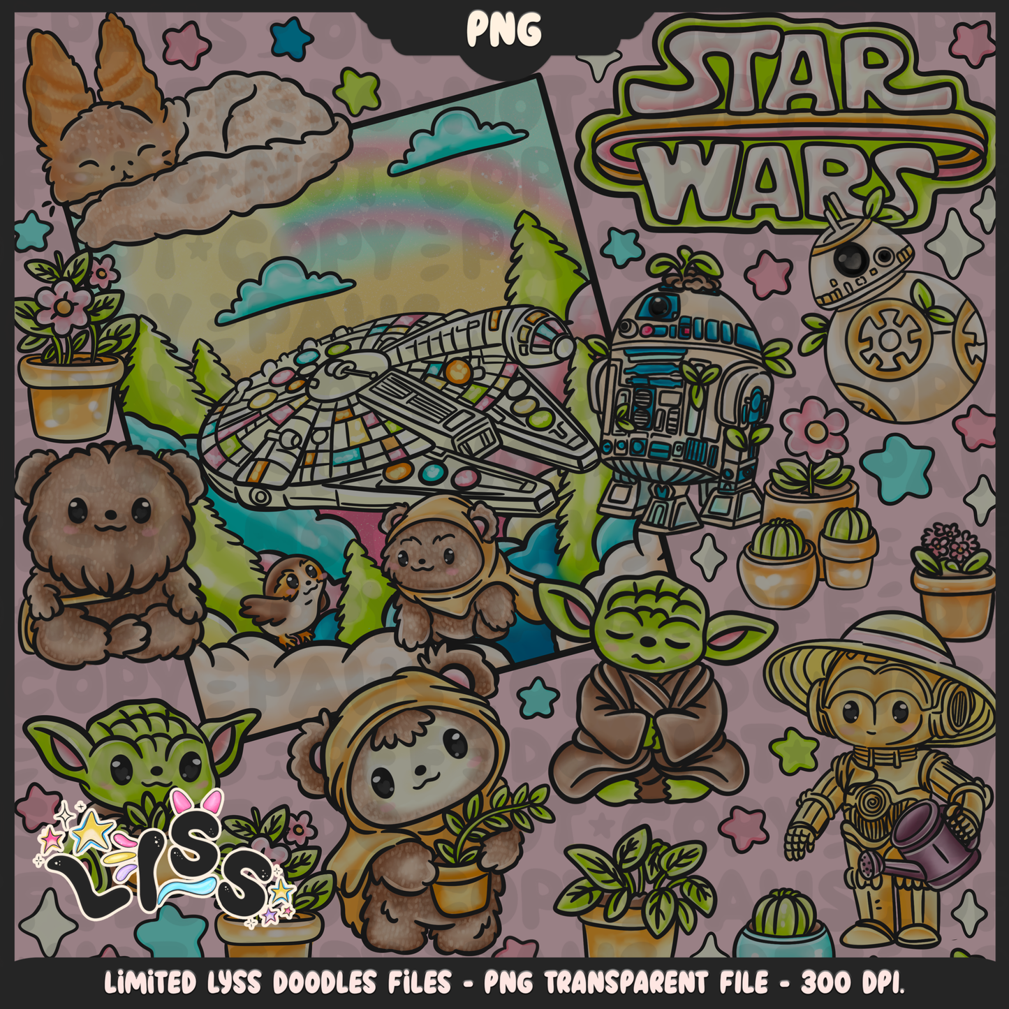 2024 - Lyss Doodles -  PNG Files - May the Fourth Event - 24LD042