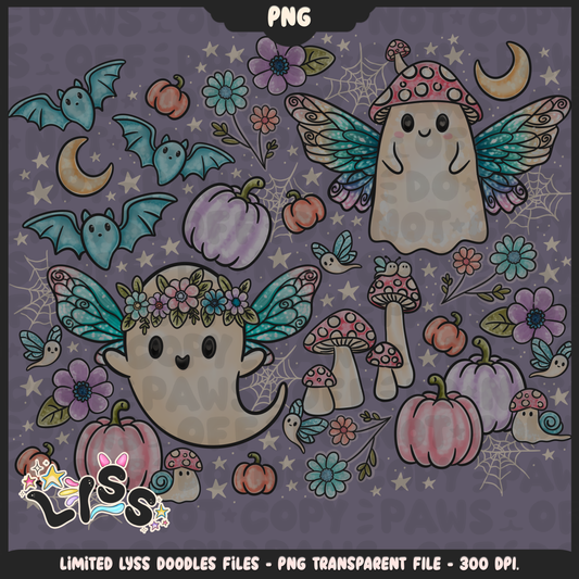 2024 - Lyss Doodles -  PNG Files - Fairy Halloween - 24LD051