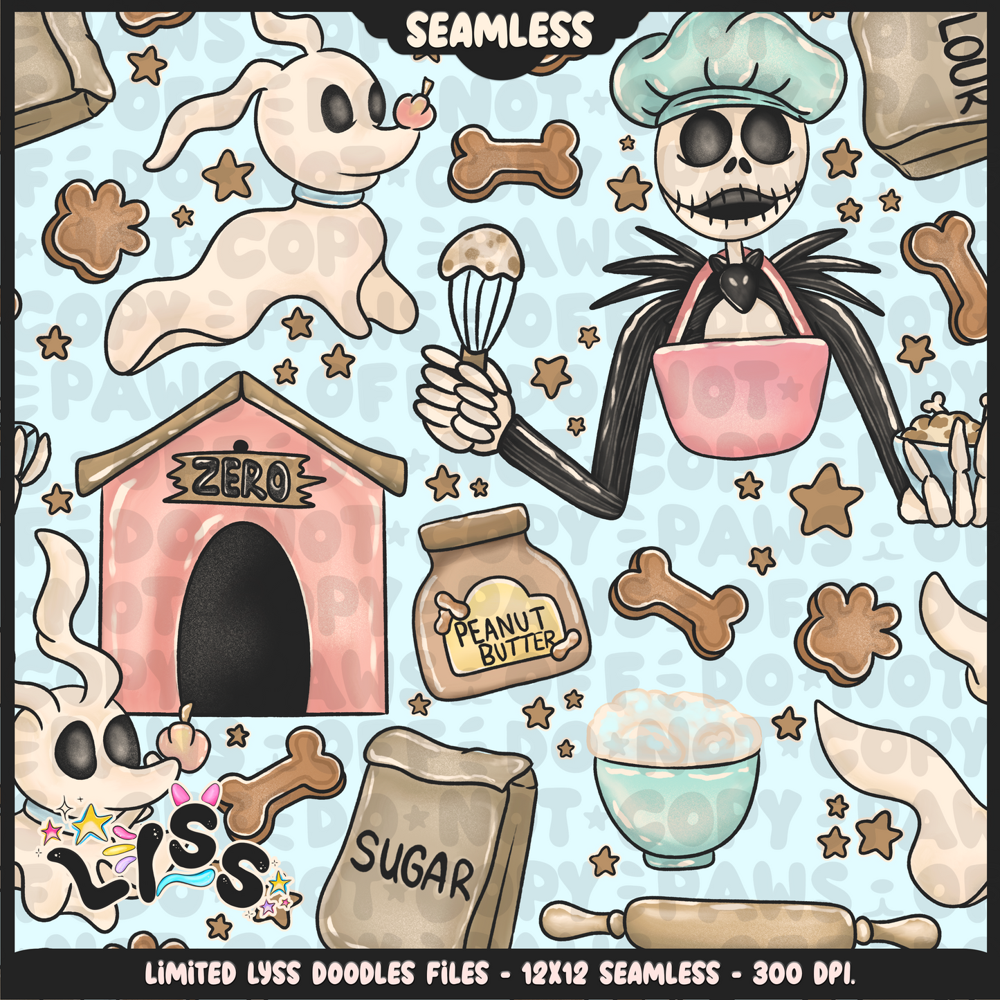 2024 - Lyss Doodles - Seamless - Mains - Nightmare Baking - 24LD016