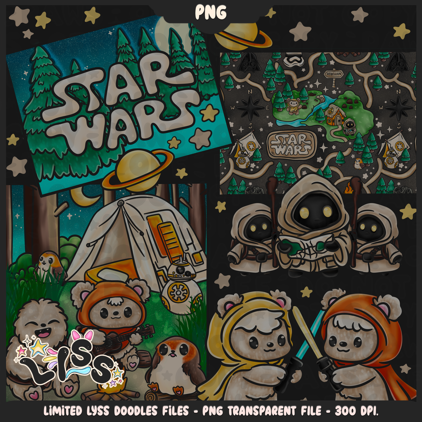 2024 - Lyss Doodles -  PNG Files - May the Fourth Event - Adventure Wars - 24LD043