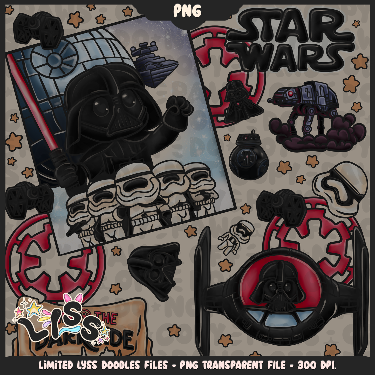 2024 - Lyss Doodles -  PNG Files - May the Fourth Event - Sith Adventure - 24LD045