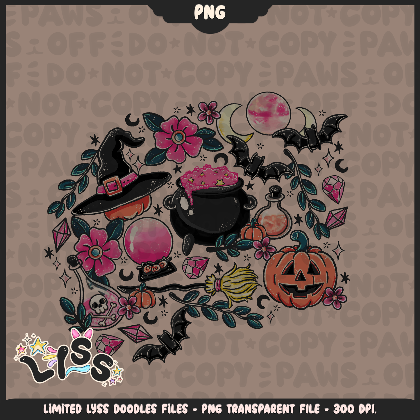 2024 - Lyss Doodles -  PNG Files - Halloween Magic - 24LD067