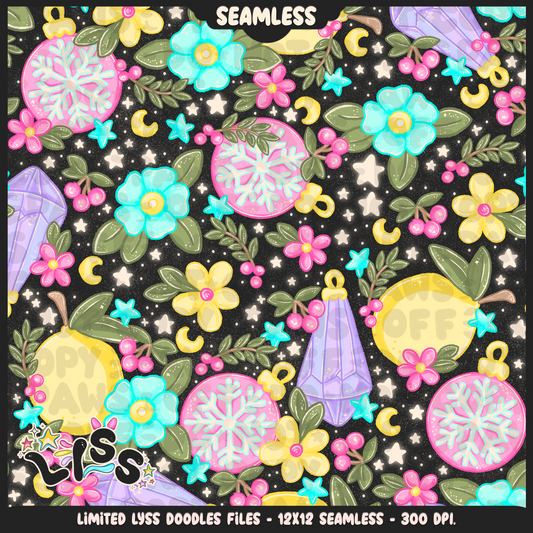 2024 - Lyss Doodles - Seamless - Mains - Winter Whimsical - 24LD078