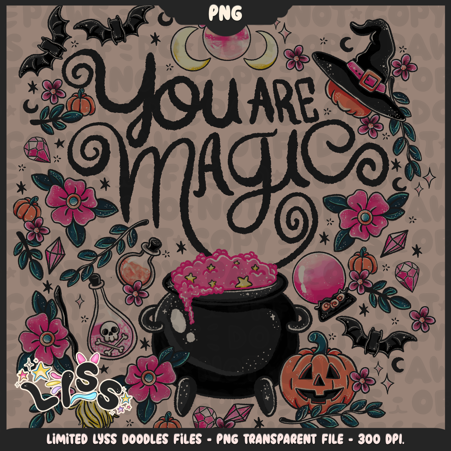 2024 - Lyss Doodles -  PNG Files - Halloween Magic - 24LD067