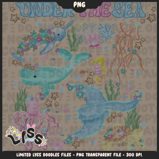 2024 - Lyss Doodles - PNG Files - Floral Ocean