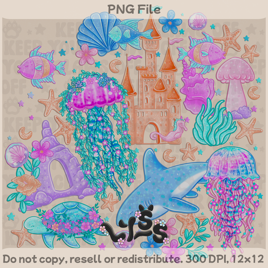 2025 - Lyss Doodles -  PNG Files -  Magical Ocean - 25LD027