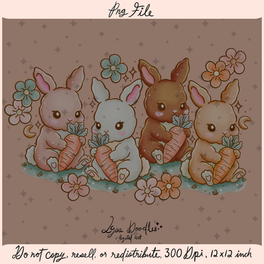 2025 - Lyss Doodles -  PNG Files - Bunny Blossom - 25LD012