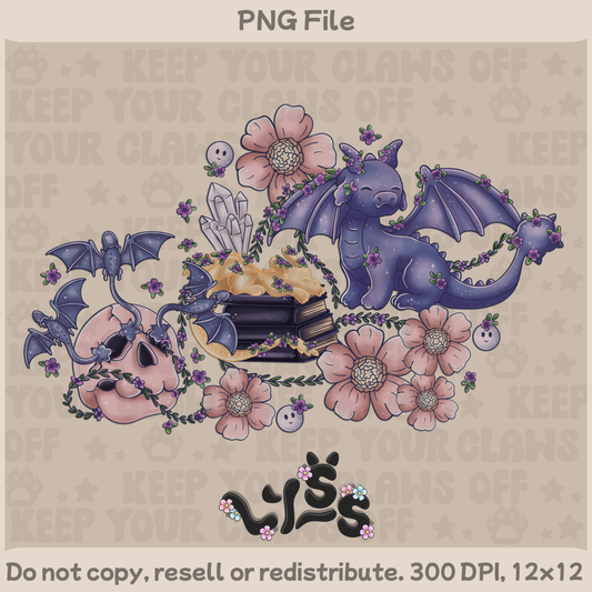 2025 - Lyss Doodles -  PNG Files - Dragon Riders - Flora - 25LD019