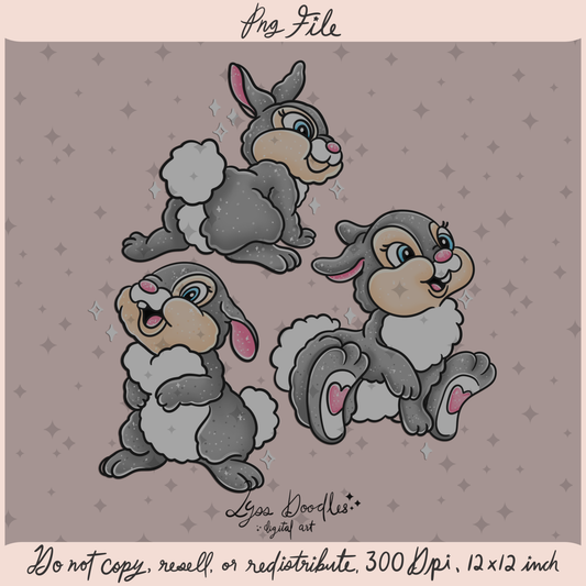 2025 - Lyss Doodles -  PNG Files - Springtime Hopper - 25LD015