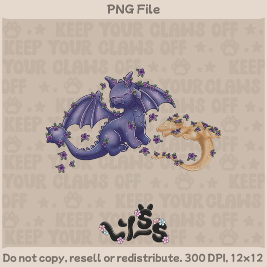 2025 - Lyss Doodles -  PNG Files - Dragon Riders - Flora - 25LD019