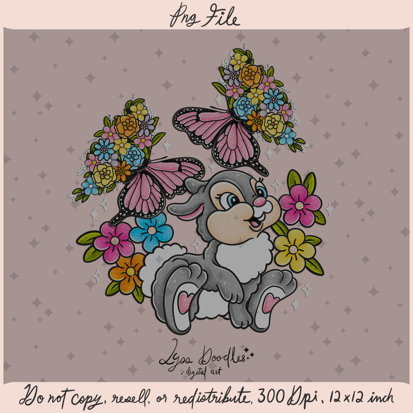 2025 - Lyss Doodles -  PNG Files - Springtime Hopper - 25LD015